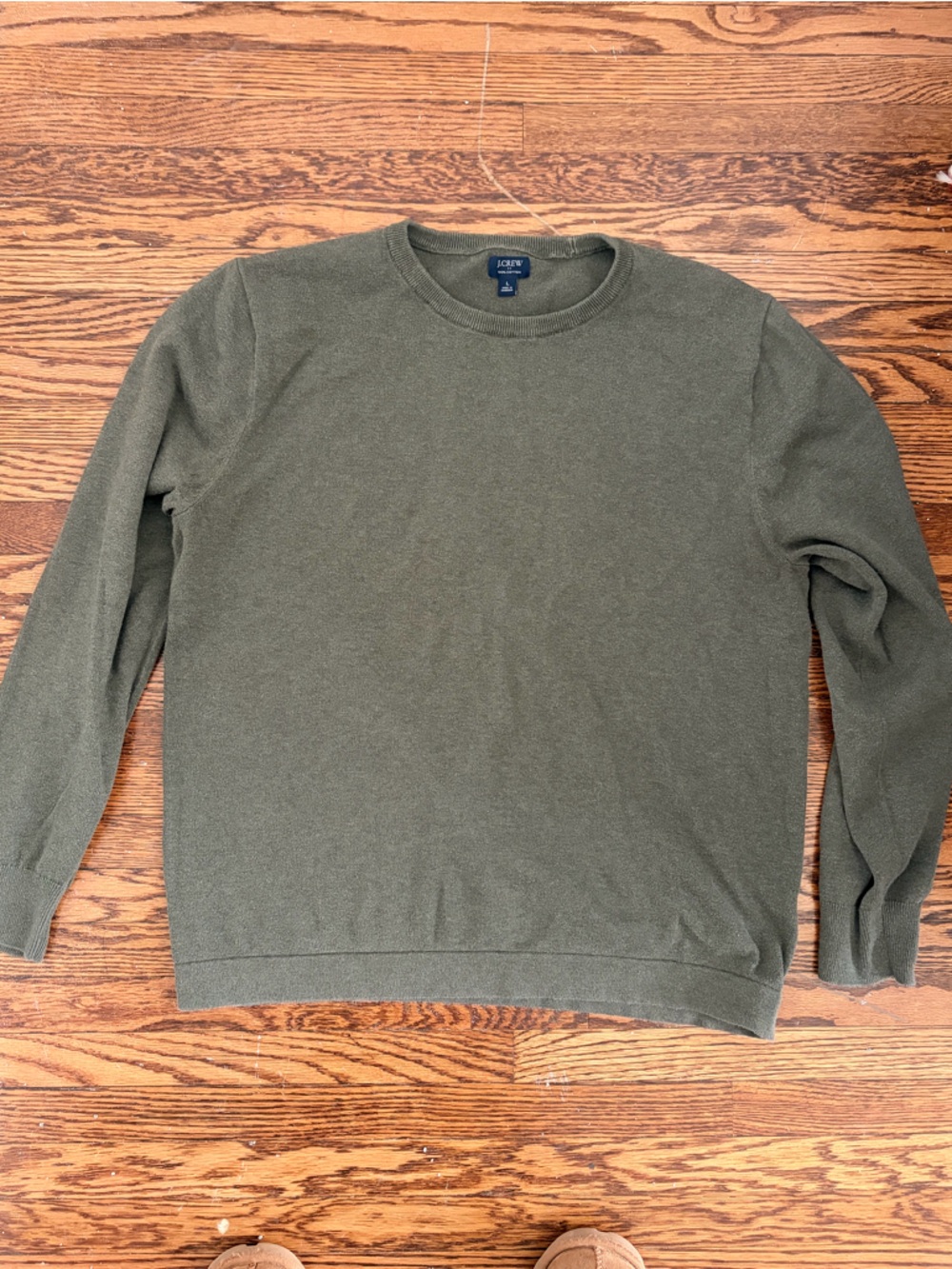 J. Crew Men's Crewneck Sweater in Olive